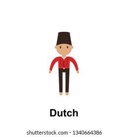 Dutch, man cartoon icon. Element of People around the world color icon. Premium quality graphic design icon. Signs and symbols collection icon for websites, web design