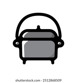 Dutch oven outline icon for graphic design, apps and websites