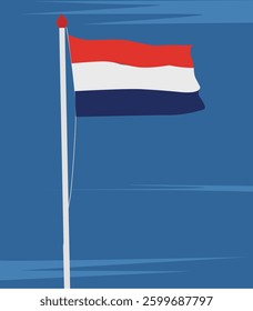 Dutch pin icon.illustration of Netherlands flags