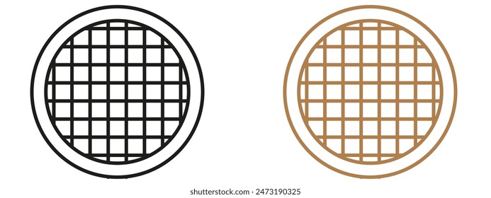 Dutch Stroopwafel Icon Perfect for Traditional Dessert and Food Designs