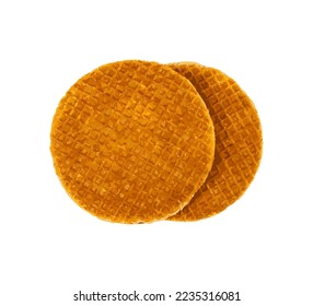 Holländische Waffeln, Broken Stroopwafel Cookies, Caramel-Waffeln, Thin Toffee Biscuit, holländische Waffeln