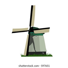 A Dutch windmill 01 (Vectors 02)