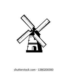 dutch windmill icon logo 