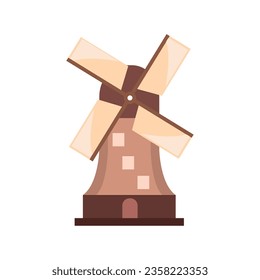 vector de ilustración de molino de viento de dutch aislado