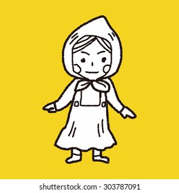 Dutch woman doodle