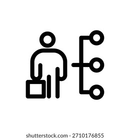 Diseño del Vector del icono del esquema de deberes Bueno para el Web o el App móvil