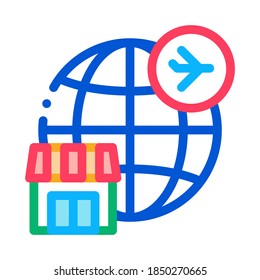 duty free all over world icon vector. duty free all over world sign. isolated contour symbol illustration