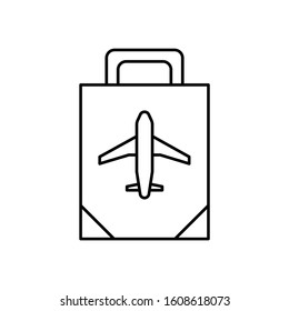 duty free, bag, shopping line icon. elements of airport, travel illustration icons. signs, symbols can be used for web, logo, mobile app, UI, UX