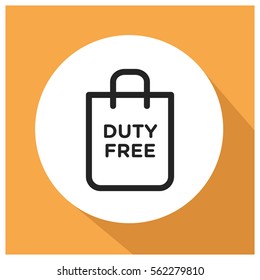 Duty Free Bag Vector Icon