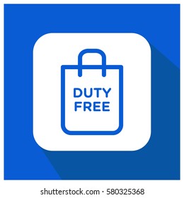 Duty free bag vector icon