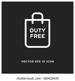 Duty Free Bag Vector Icon