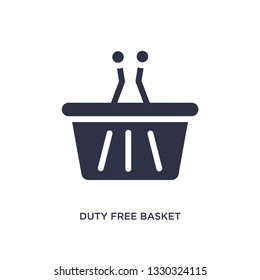 duty free basket icon. Simple element illustration from airport terminal concept. duty free basket editable symbol design on white background. Can be use for web and mobile.