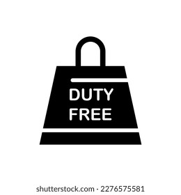 Duty free beg symbol flat illustration on white background..eps