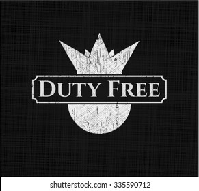 Duty Free chalk emblem