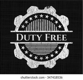 Duty Free chalk emblem