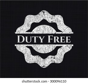 Duty Free chalkboard emblem