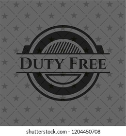 Duty Free dark emblem. Retro