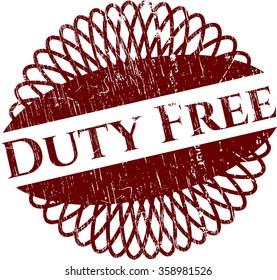 Duty Free grunge stamp
