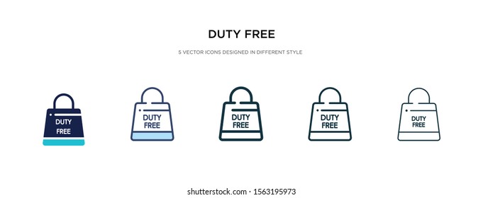 duty free icon in different style vector illustration. two colored and black duty free vector icons designed in filled, outline, line and stroke style can be used for web, mobile, ui