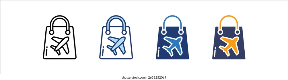 Duty Free Icon Set Multiple Style Collection
