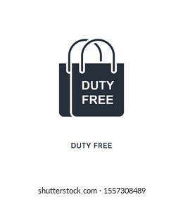 duty free icon. simple element illustration. isolated trendy filled duty free icon on white background. can be used for web, mobile, ui.