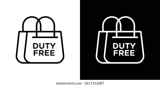 Duty free icon vector for web and mobile app. Symbol isolated.