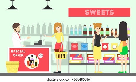 Duty free interior set.