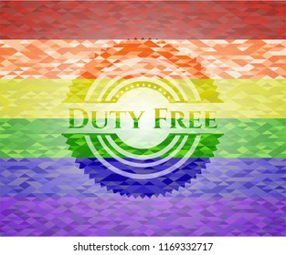 Duty Free lgbt colors emblem 