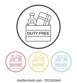 Duty Free Line Icon 