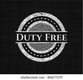 Duty Free on chalkboard