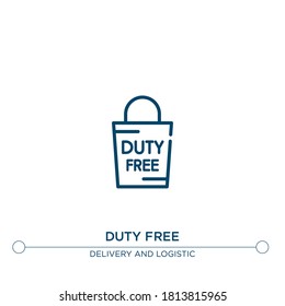 icono de vector de esquema libre de impuestos. ilustración de elemento simple. icono de esquema libre de impuestos a partir del concepto de entrega editable. se puede usar para web y móvil
