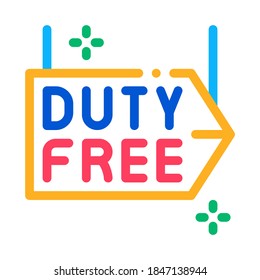 duty free pointer icon vector. duty free pointer sign. isolated contour symbol illustration