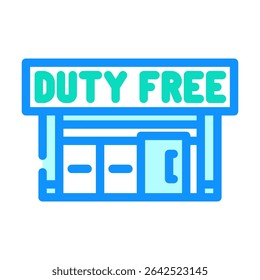 duty free shop color icon vector. duty free shop sign. isolated symbol illustration