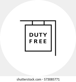 Duty free shop sign