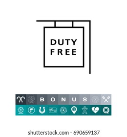 Duty free shop sign