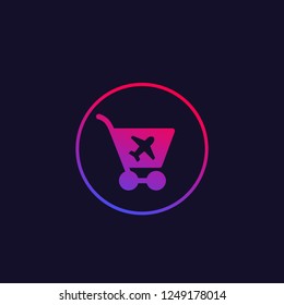 Duty Free shop vector icon