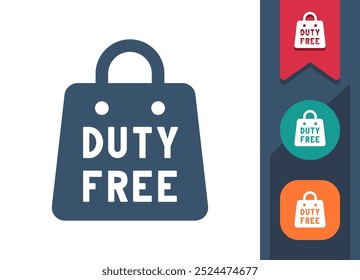 Duty Free, Ícone de saco de compras. Profissional, ícone pixel perfeito. Formato EPS 10.