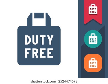 Duty Free, Ícone de saco de compras. Profissional, ícone pixel perfeito. Formato EPS 10.