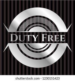 Duty Free silvery shiny emblem