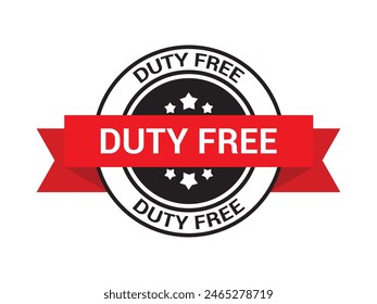 duty free stamp icon. duty free label on white  background. Red rubber stamp with Duty free concept