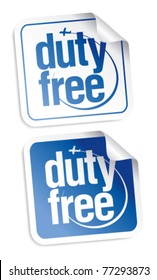 Duty free stickers set