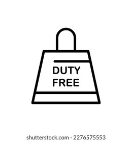 Duty free vector icon, bag icon, flat vector illustration for web site or mobile app.eps
