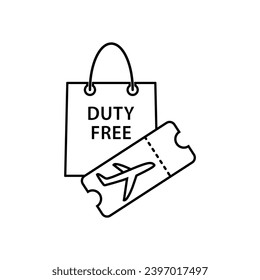 Icono de bolsa de iconos de vector libre de impuestos 