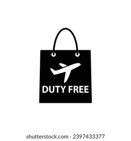 Duty free vector icon bag icon 