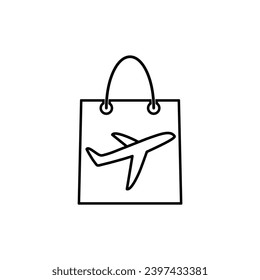 Duty free vector icon bag icon 