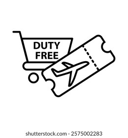 Duty free vector icon bag icon 