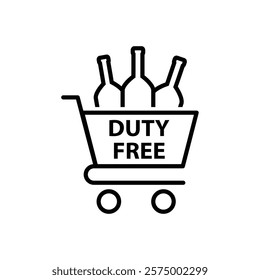 Duty free vector icon bag icon 