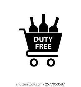 Duty free vector icon bag icon 