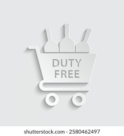 Duty free vector icon bag icon 