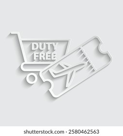 Duty free vector icon bag icon 